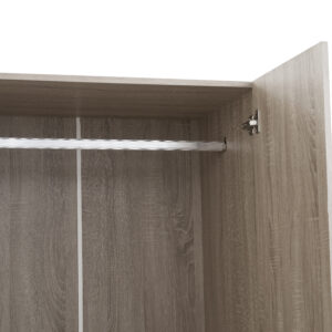 white oak mirrored wardrobe for modern bedroom storage