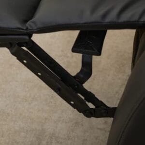 Stylish black leather recliner sofa single seat room setting