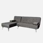 Experience luxury with the Dark Grey Nordic Corner Sofa Bed. Sleeper sofa